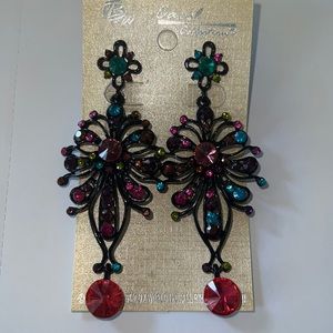 Bold and Beautiful Crystal Statement Dangle Earrings